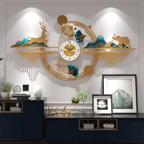 Deer in circular ring Wall Clock
